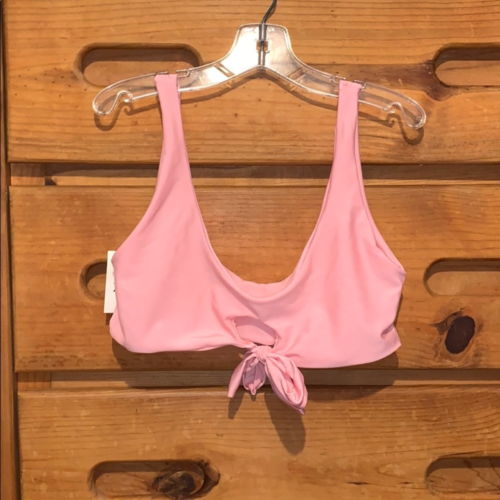 Pink bikini top